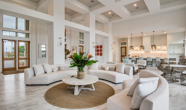 Beautiful clubroom with lounge seating